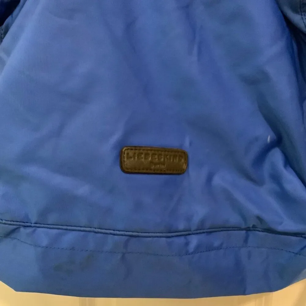Liebeskind Blue Nylon Handbag With Detachable Leather Strap & Dual Handles